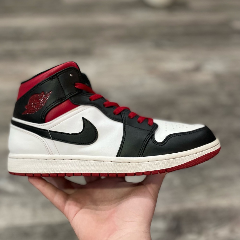 Size 11.5 - Air Jordan 1 Mid Gym Red Black Toe
